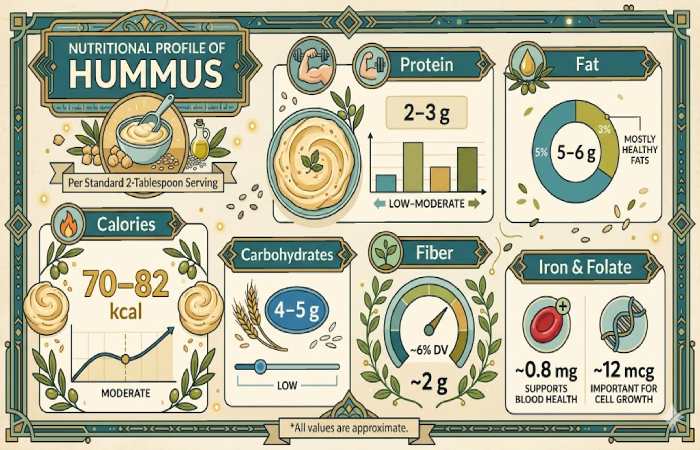 nutritional profile of hummus